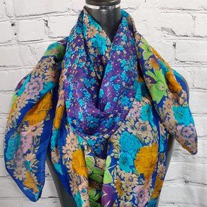 VINTAGE:  Fabulous, Floaty SILK scarf from India